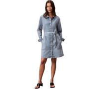 Calvin Klein Women's Belted Denim Mini Dress Coastal Lv047f671g Dresses
