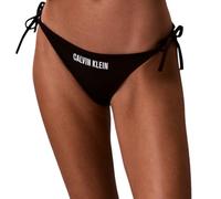 Calvin Klein Women's Bikini Bottoms Side Tie with Logo, Black (Black), M