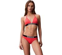 Calvin Klein Women's Bikini Bottoms with Logo Waistband, Pink (Punch Pink), S