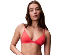Calvin Klein Women's Bikini Top Triangle with Adjustable Straps, Pink (Punch Pink), L