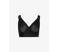 Calvin Klein Womens Black Intrinsic Logo-embroidered Stretch-lace Maternity Bra S