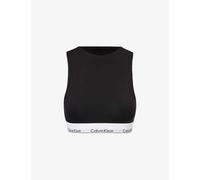 Calvin Klein Womens Black Modern Branded-waistband Cotton-blend Bralette M