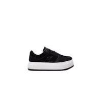 Calvin Klein Women's Bold Suede Low Top Platform Trainers, Black (Black/Bright White), 5