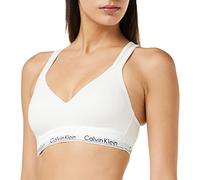 Calvin Klein - Women's Bralette - Modern Cotton - Soft Sports Bra Bralette - Lounge Wear - Underwear - Signature Logo - White - S