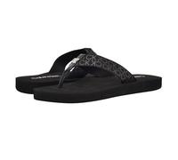 Calvin Klein Women's Caluha Flip-Flop, Black Logo 001, 3 UK