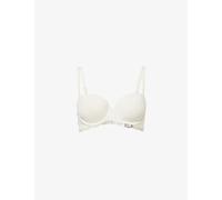 Calvin Klein Womens Calvin Klein Attraction Light Line Lace-Trim Stretch-Woven Balconette Bra Ivory 34A