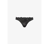 Calvin Klein Womens Calvin Klein Comfort Lotus Stretch-Lace Thong Black L
