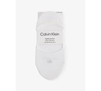 Calvin Klein Womens Calvin Klein Footie Low-Cut Pack Of Three Stretch-Cotton Socks White Eur 39-42/6-9 UK Women
