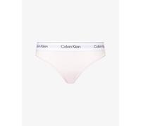 Calvin Klein Womens Calvin Klein Icon Branded Cotton and Modal-Blend Thong Cradle Pink L
