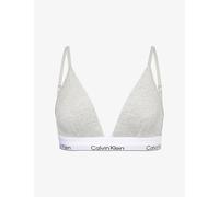 Calvin Klein Womens Calvin Klein Icon Unlined Cotton-Modal Jersey Triangle Bralette Grey Heather M