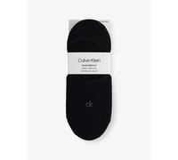 Calvin Klein Womens Calvin Klein Logo No-Show Stretch-Cotton Socks Black Eur 35-38/2-5 UK Women