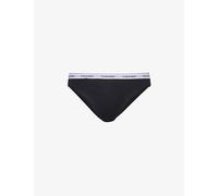 Calvin Klein Womens Black Modern Branded-waistband Stretch-cotton Briefs Xs