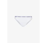 Calvin Klein Women’s Bikini Briefs with Logo Waistband, White (White), XL
