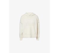 Calvin Klein Womens Calvin Klein Oversized Contrast-Seam Plush-Terry Hoody Ivory M