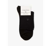 Calvin Klein Womens Calvin Klein Roll-Top Brand-Text Pack Of Two Cotton-Blend Knitted Socks Black Eur 35-38/2-5 UK Women