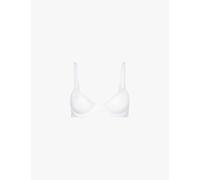 Calvin Klein Womens Calvin Klein Sheer Marquisette Demi-Cup Unlined Lace Bra White 38D