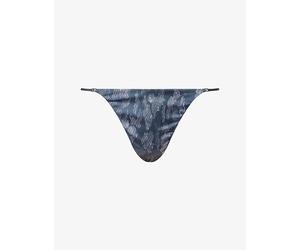 Calvin Klein Womens Calvin Klein Signature String Satin Thong Snake XS