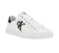 Calvin Klein Women's Calysse Sneaker, White/Black, 6 UK