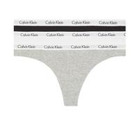 Calvin Klein Women's Carousel Logo Cotton Thong Multipack Panty, Black/White/Grey Heather, Large