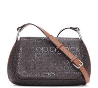 Calvin Klein Women's Charlie Flap Crossbody, Brown/Khaki/Caramel, One Size