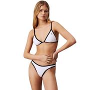 Calvin Klein Women's Cheeky Sport Bikini Bottoms, White (Pvh Classic White), XXL