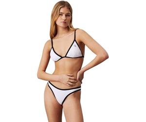 Calvin Klein Women's Cheeky Sport Bikini Bottoms, White (Pvh Classic White), XXL