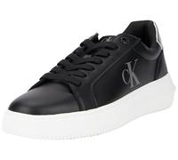 Calvin Klein Women's Chunky Lace Up Low Top Cupsole Trainers, Black (Black/Silver), 5