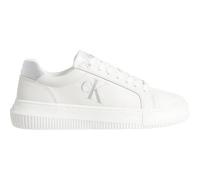 Calvin Klein Women's Chunky Lace Up Low Top Cupsole Trainers, White (Bright White/Silver), 6