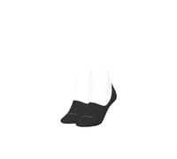 Calvin Klein womens Cotton Logo Women's No Show Socks 2 pack Footie, Black, 39/42
