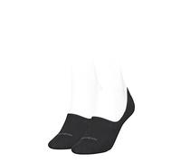 Calvin Klein Womens 00 Black No-show Cotton-blend Socks Pack of Two Eur 39-42/6-9 Uk Women