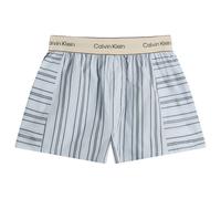 Calvin Klein Women's Cotton Poplin Sleep Short Majorca Stripe Breezy Blue