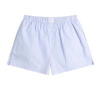 Calvin Klein Women's Cotton Poplin Sleep Short Sera Stripe Blue Descent
