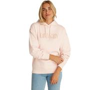 Calvin Klein Women's Cotton Varsity Hoodie, Pink (Silver Peony), L