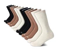 Calvin Klein Womens Crew Socks - 12 Pack Lightweight Moisture-Wicking Cushioned Crew-Length Athletic Socks for Women, Size 4-10, Oatmeal Heather Assor
