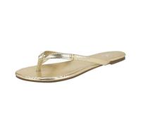 Calvin Klein Women's Crude Flip-Flop, Gold Snake 790, 3.5 UK