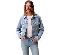 Calvin Klein Women's Denim Jacket Classic Trucker with Chest Pockets, Blue (Coastal Light), M