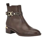 Calvin Klein Women's Dhara Ankle Boot, Dark Brown Logo 200, 6 UK