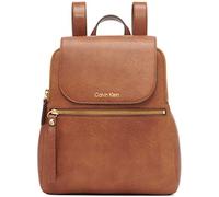 Calvin Klein Women's Elaine Bubble Lamb Novelty Key Item Flap Backpack, Caramel Combo, One Size