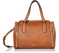 Calvin Klein Women's Elaine Bubble Lamb Novelty Satchel, Caramel, One Size