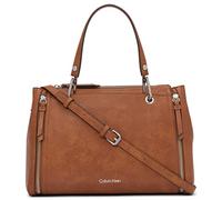Calvin Klein Women's Elaine Bubble Lamb Novelty Satchel Shoulder Bag, caramel mix, One Size