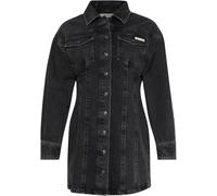 Calvin Klein Women's Essential Long Sleeve Mini Denim Dress, Black (Ck Essential Black), XL