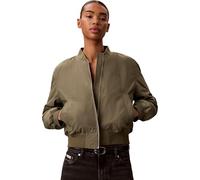Calvin Klein Women's Essential Nylon Bomber Jacket LV047F505G Jackets, BEIGE, M