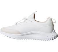 Calvin Klein Women's EVA Runner Laceup Sock MAT Mix YW0YW02064 Low Top, Khaki (Bright White/Crystal Grey), 6