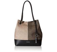 Calvin Klein Women's Gabrianna Bubble Lamb North/South Key Item Tote, Grey Combo, One Size