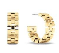 Calvin Klein Women's GEOMETRIC Collection C Shape Earrings in Stainless Steel - Available in Silver or Gold Version