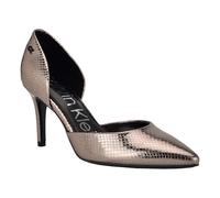 Calvin Klein Women's Gloria Pump, Pewter Snake 060, 7.5 UK