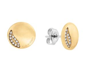 Calvin Klein Women's Gold Tone Brushed Crystal Earrings