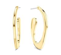 Calvin Klein Women's HARMONIOUS CONNECTION Collection Hoop Earrings in Yellow Gold Embellished with Crystals - 35000688