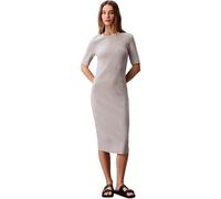 Calvin Klein Women's Hs 1x1 Refined Cotton Rib Midi D Lv047d217g Dresses
