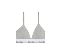 Calvin Klein Women's Icon Cotton Modal Lightly Lined Triangle Grey Heather | Size: Small Calvin Klein Grey S